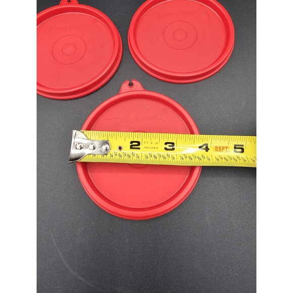 Tupperware Replacement Round Lid Red 733-9 733-37 - Picture 2 of 4